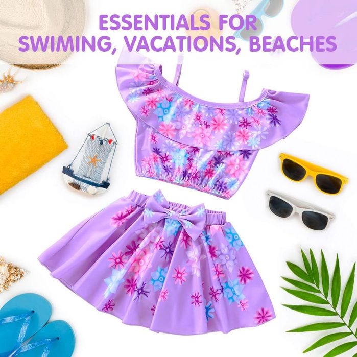 Costum baie fetițe anime – UV protection – mărimea 110 – nou