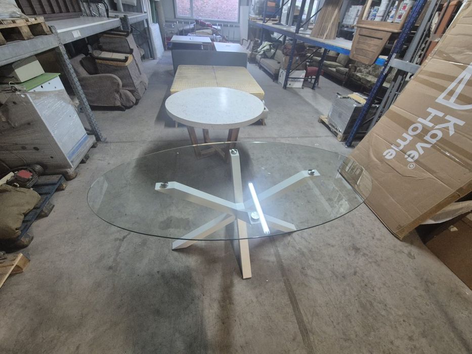 Стъклена маса Kave Home