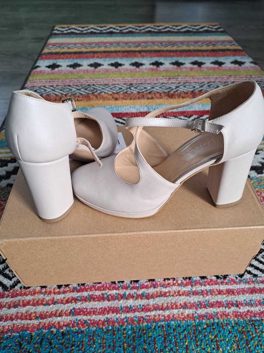 Pantofi mireasa din piele interior si exterior