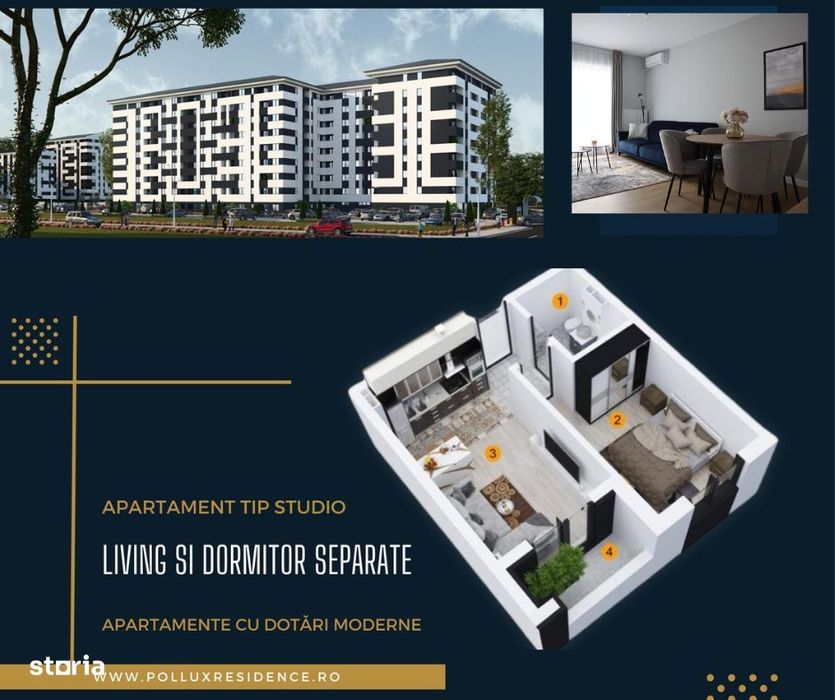 Studio modern Aproape Militari | Comision 0%