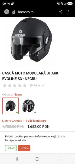 Vand Cască Moto Modulară SHARK EVOLINE S3 ·marime L