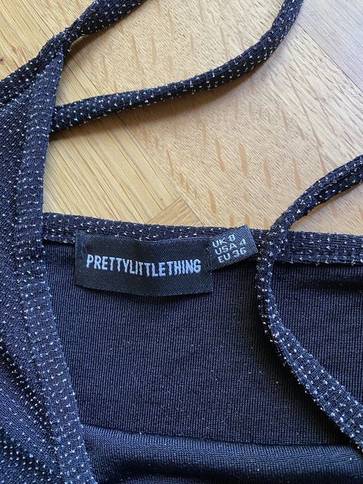 Rochie scurta neagră strălucitoare