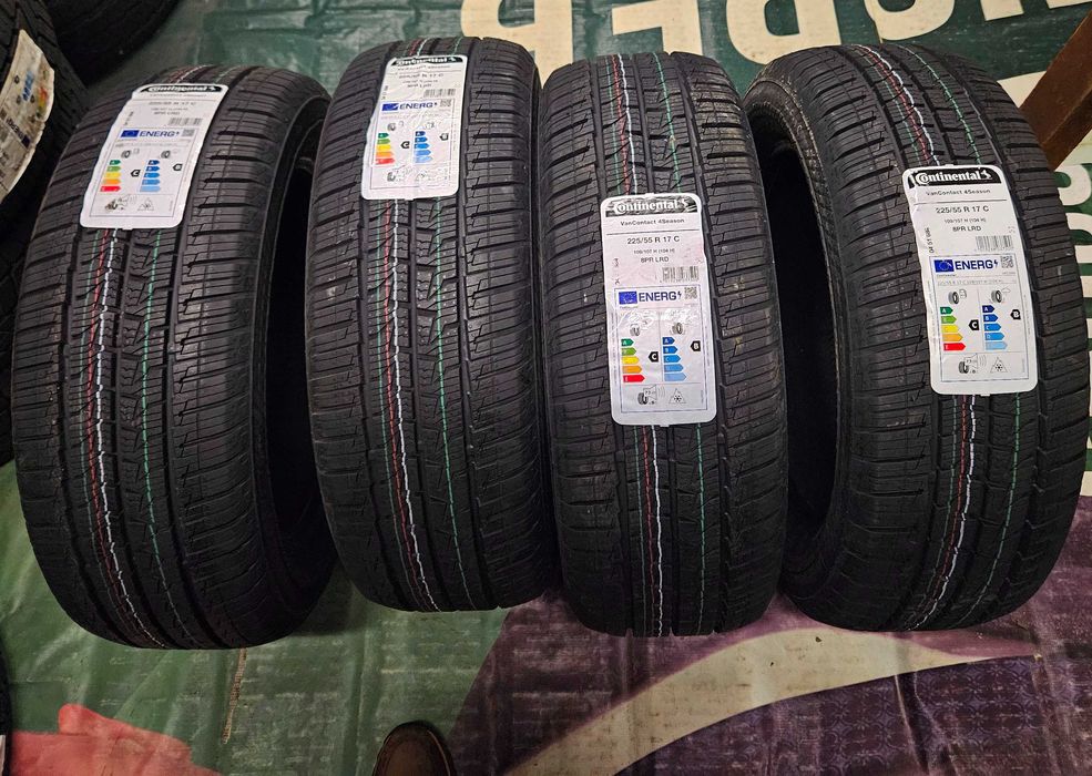 4 Нови бусови всесезонни гуми 225/55R17C Continental VanContact4Season 109/107H