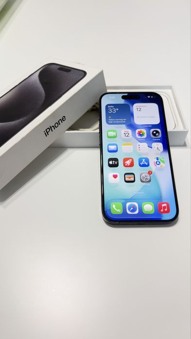 Iphone 15 pro 128GB BLACK 10 месеца Гаранция