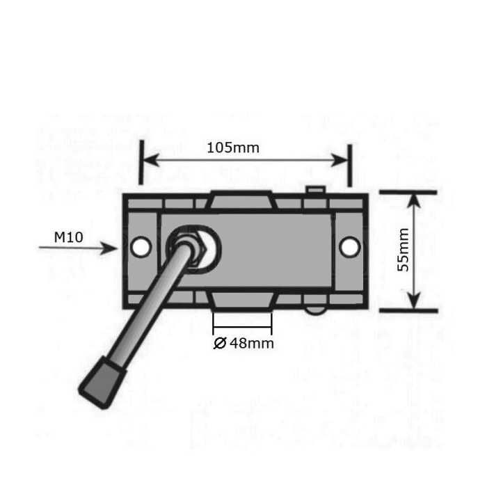 Скоба за опорно колело,  Ø48 мм