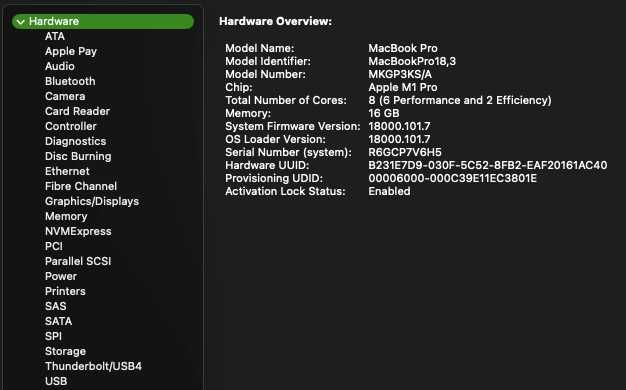 Macbook Pro M1 Pro (ГАРАНЦИЯ до 2027.02) A2442, 14.2" 16GB 512GB