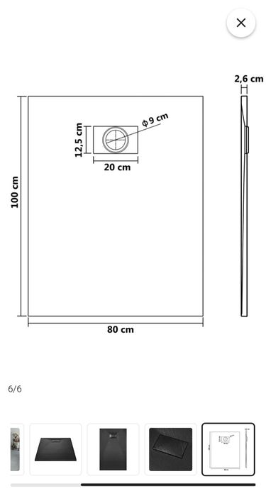 Vând cădiță dus 100x80