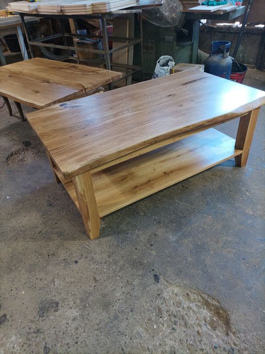 Холна маса с два плота-масив дъб