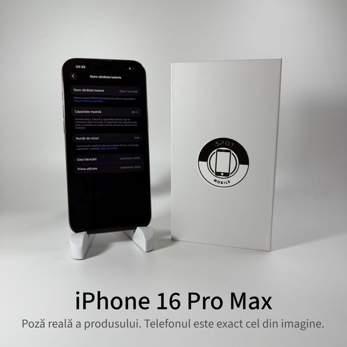ispotmobile.ro  iPhone 16 Pro Max 256GB Garanție 2 ani