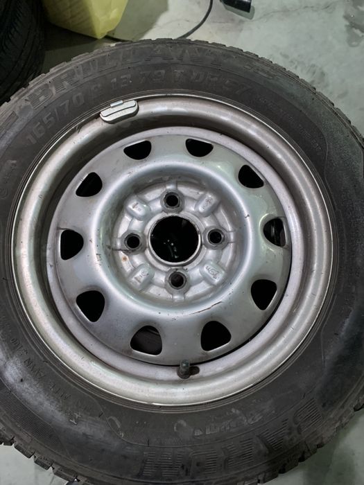 Set 4 anvelope Barum 165/70/13 pe jante originale Skoda 4x 110