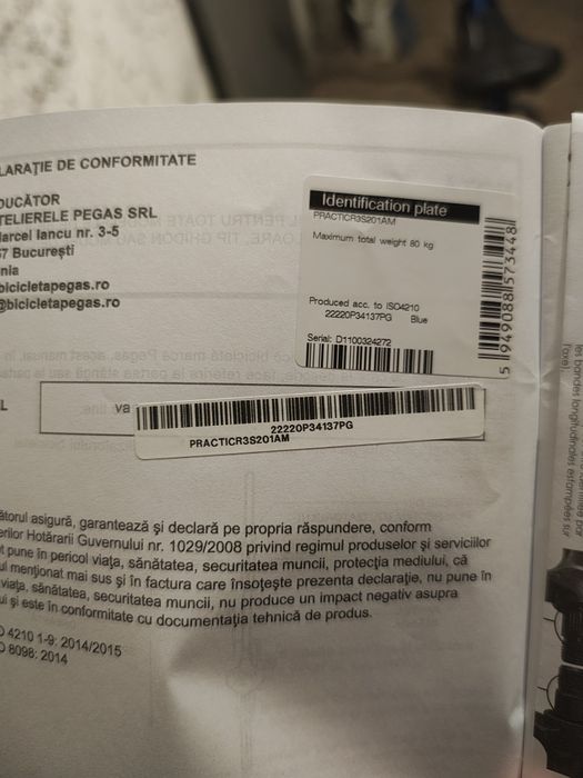 Bicicleta pegas retro