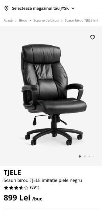 Scaun birou - piele ecologica negru