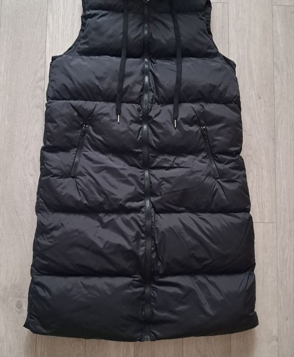 Дамски дълъг елек с качулка, размер - M .