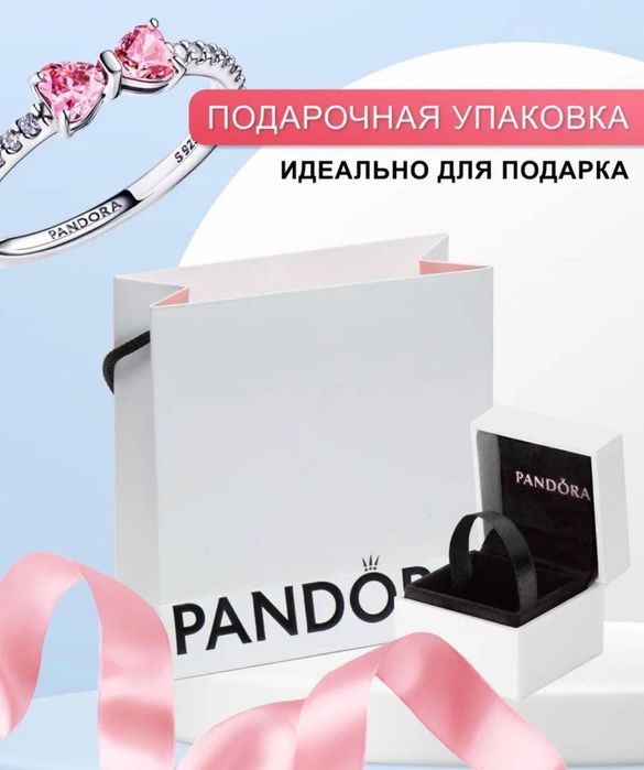 pandora & disney кольцо серебро 925