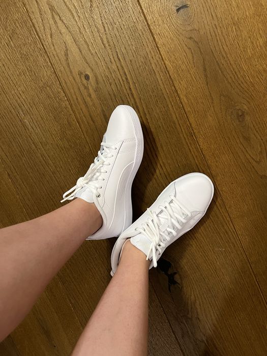 Sneakers Puma albi din piele