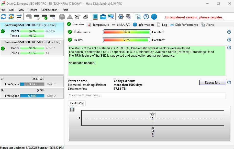 SSD Samsung 980 PRO 1 TB PCI Express 4.0 NVMe, M.2.