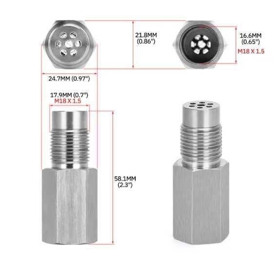 Втулка лъжец за ламбда сонда. Различни видове. O2 Oxygen Sensor