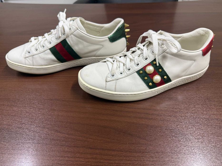 Gucci Ace Studded Tennis Shoes With Spikes ID: 431887 38 04Z
