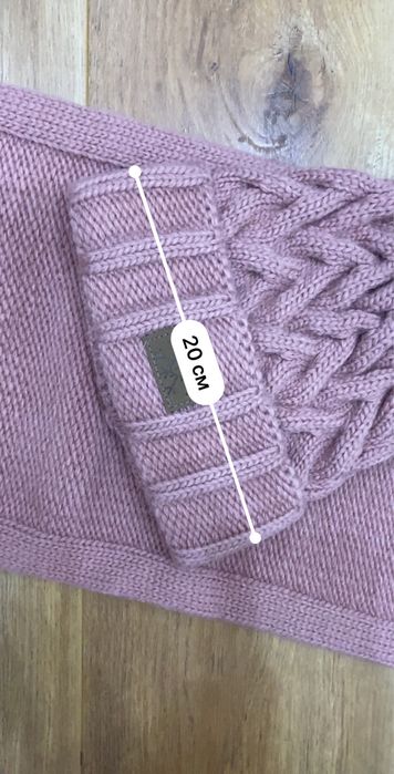 Шапка и шарф розовые