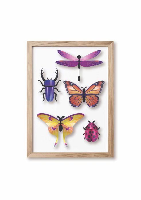 Paper Mixed Insects Set - diy декорация
