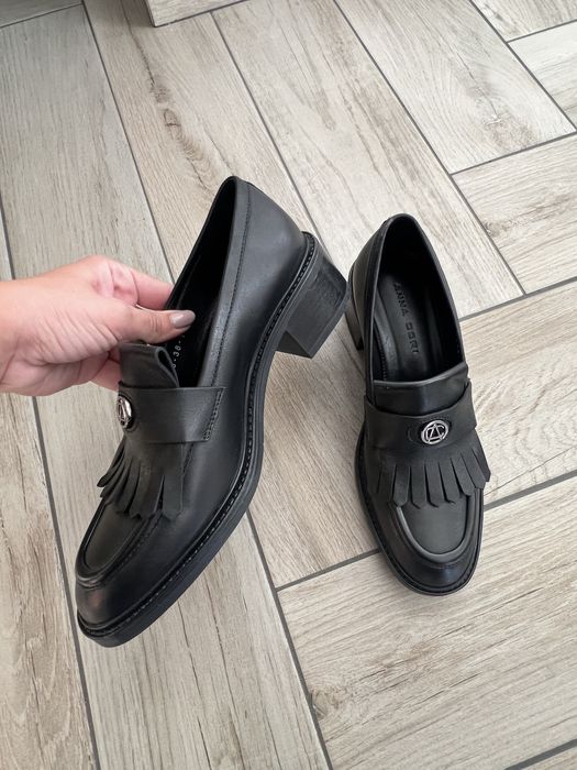 Pantofi loafers Anna Cori, piele naturala, marimea 38, noi nouti