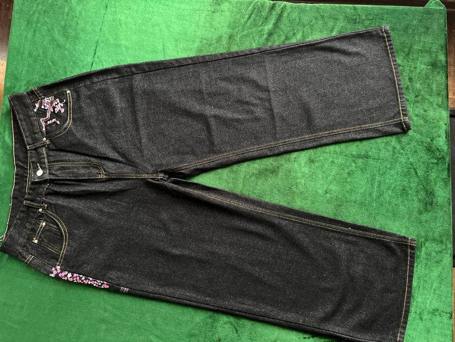 Джинсы с вышивкой Сакура (Unisex), размер L