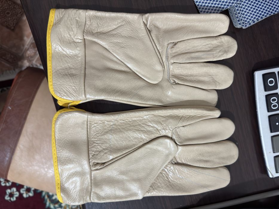 Кожаные рабочие, летние перчатки