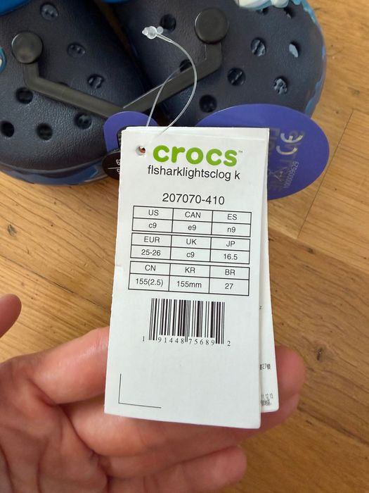 KIDS CROCS fun lab lights clogs 25-26 euro