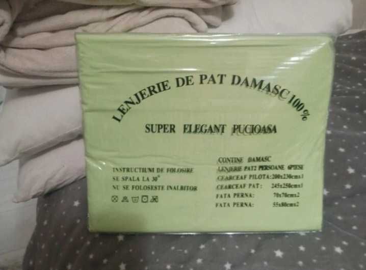 Lenjerie pat dublu Pucioasa DAMASC