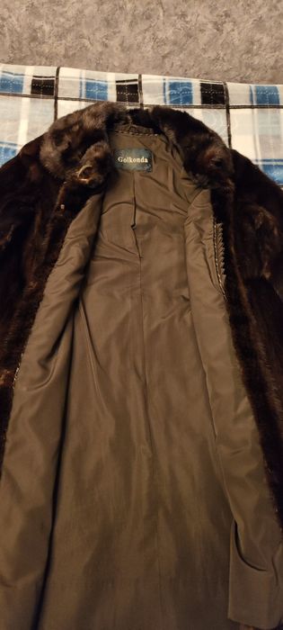 Норковая шуба, коричневая