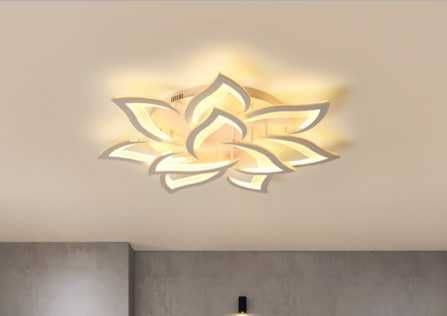 Люстра потолочная светодиодная с пультом 3 освещения, 4 размер...