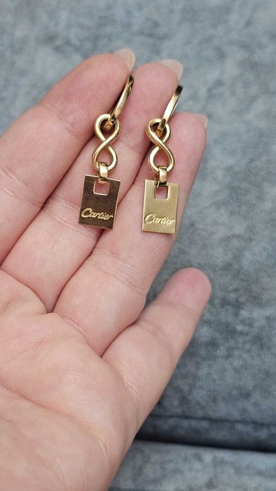 Золотые серьги Cartier 585
