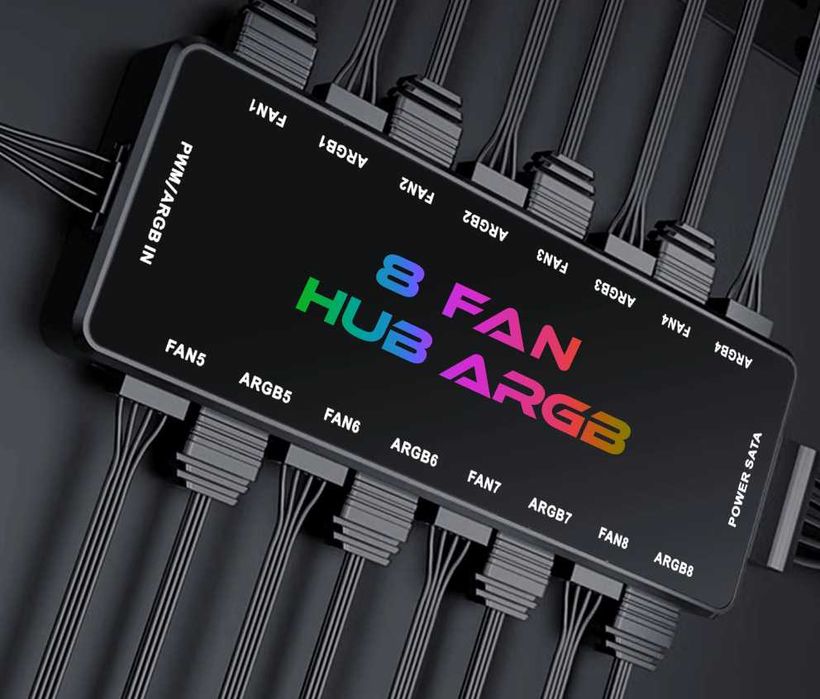 Fan Controller HUB pentru 9 ventilatoare ARGB cu telecomanda
