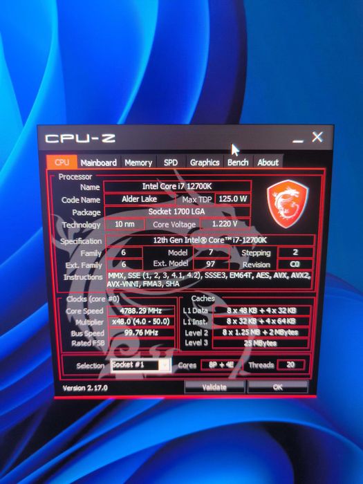 продам процессор Intel Core I7-12700K