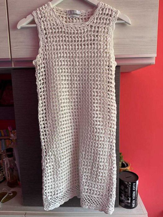 Рокля Mango памучна