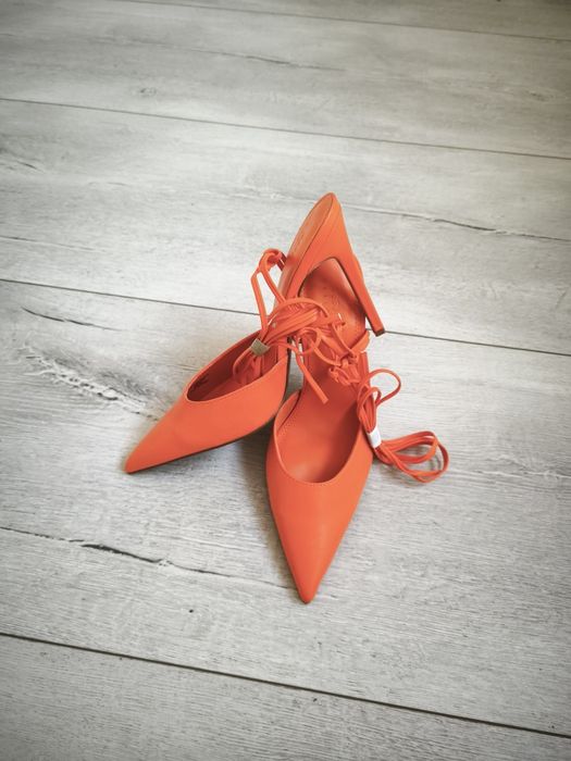 Pantofi damă noi ASOS DESIGN mărimea 43, toc stiletto, portocalii, aduși din Anglia