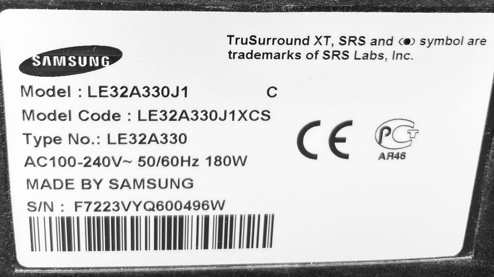 Телевизор Samsung (HD,SRS).