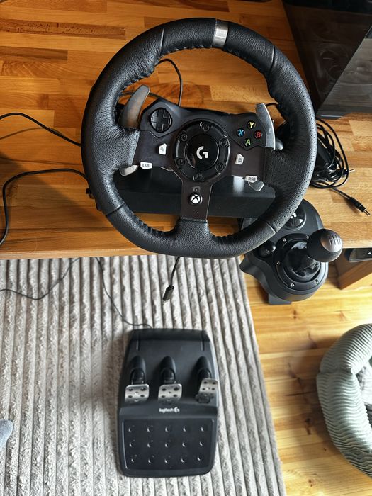 Logitech g920 + скоростен лост