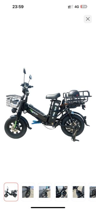 Электровелосипед Monster 12 дюйм 2025 19 дюймов черный