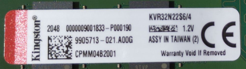 RAM памет 8 GB (2 х 4 GB) DDR4-3200 SDRAM Kingston за домашен компютър