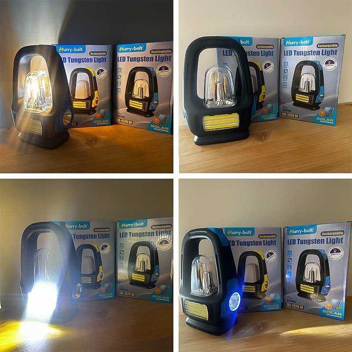 Соларна LED къмпинг лампа фенер 20 х 12 см с 3 режима на светене USB,С