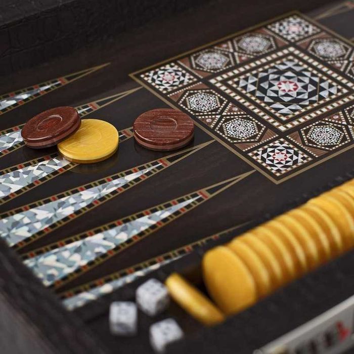 Set de Table de Lux | Design cu Piele de Crocodil & Sidef