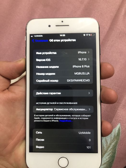 Iphone 8+  xotra 64 xolati yaxshi