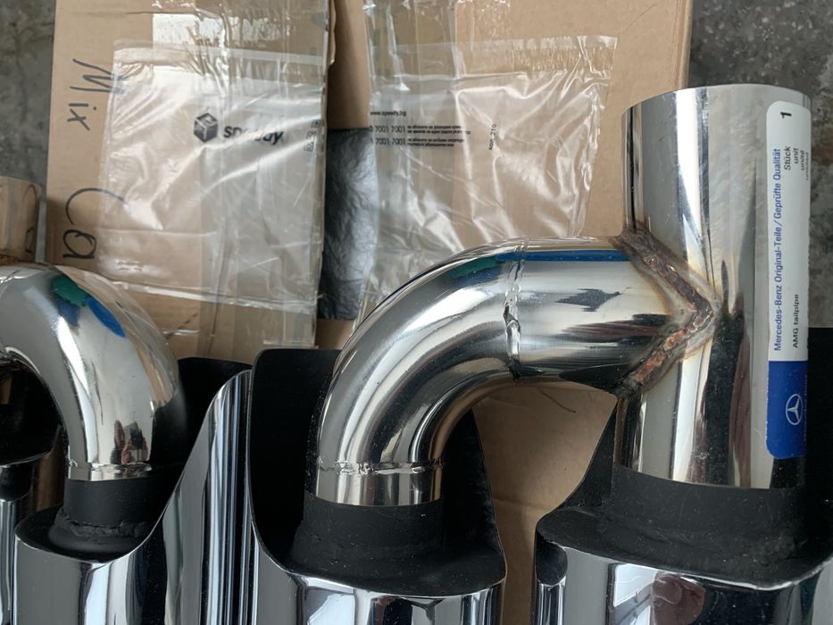 Накрайници за ауспух мерцедес АМГ 63 AMG 65 гърне Ц63 S55 ЦЛ Е клас ЕС