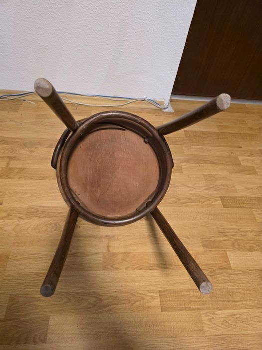 Scaun Thonet Interbelic „Vienna-Pâncota” – Piesă Originală cu Etichetă