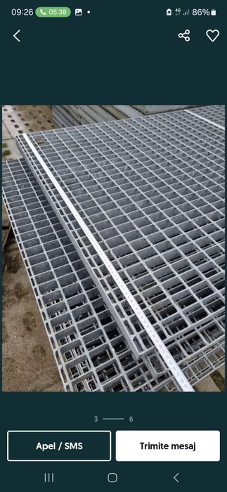 Grătare zincate galvanizate
