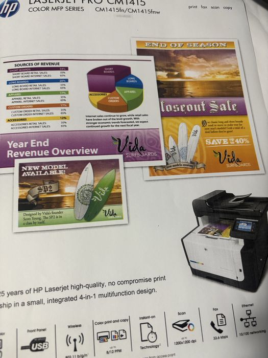 Imprimanta HP multifunctionala CM1415fn