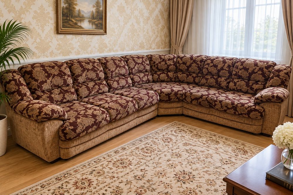 Продам большой угловой диван вместе с креслом