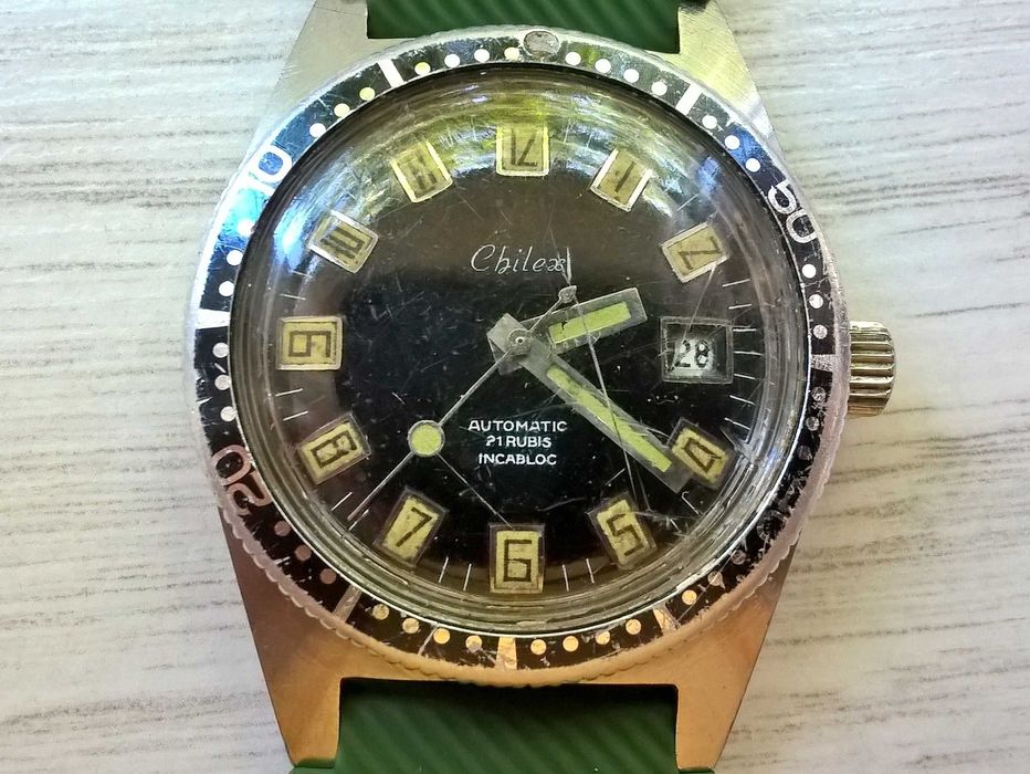 Chilex ceas skin diver 20 atm / 200m full inox 40mm automatic vintage
