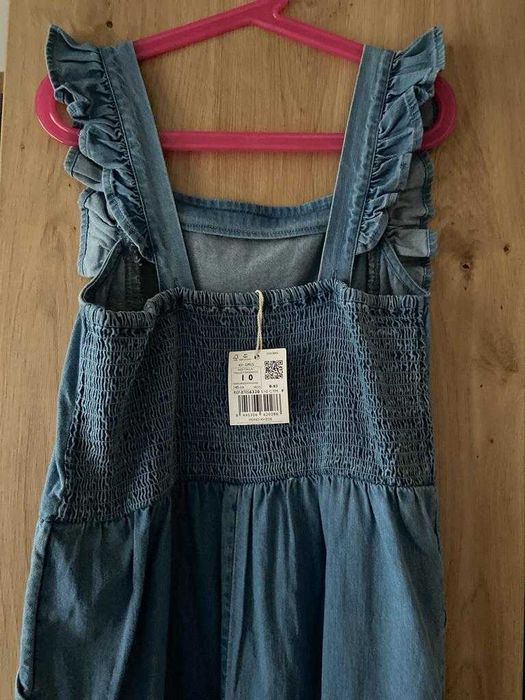 Salopeta jeans subtire pentru fete, Zara, varsta 10 an